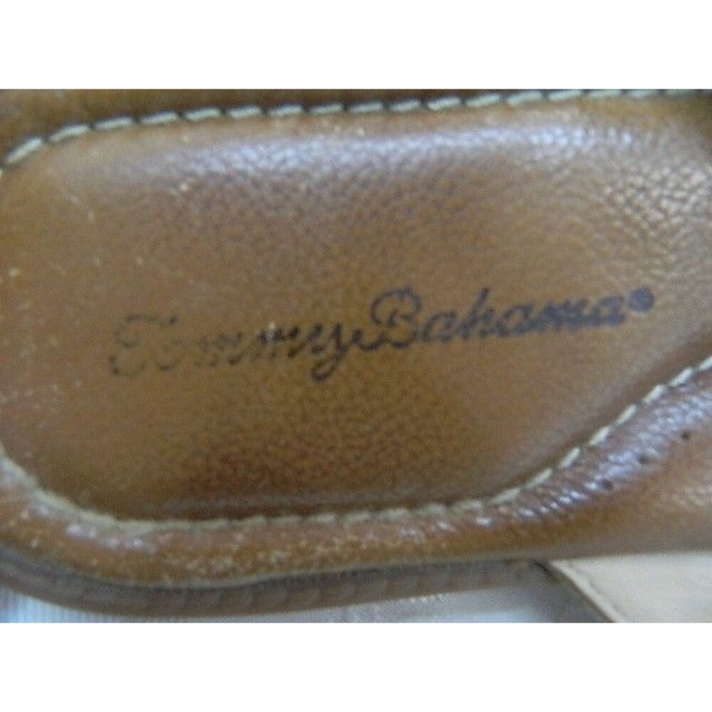 Tommy Bahama Anchors Ashore Sandals Flip Flops Mens Size 10M Brown Leather Woven - Picture 4 of 7